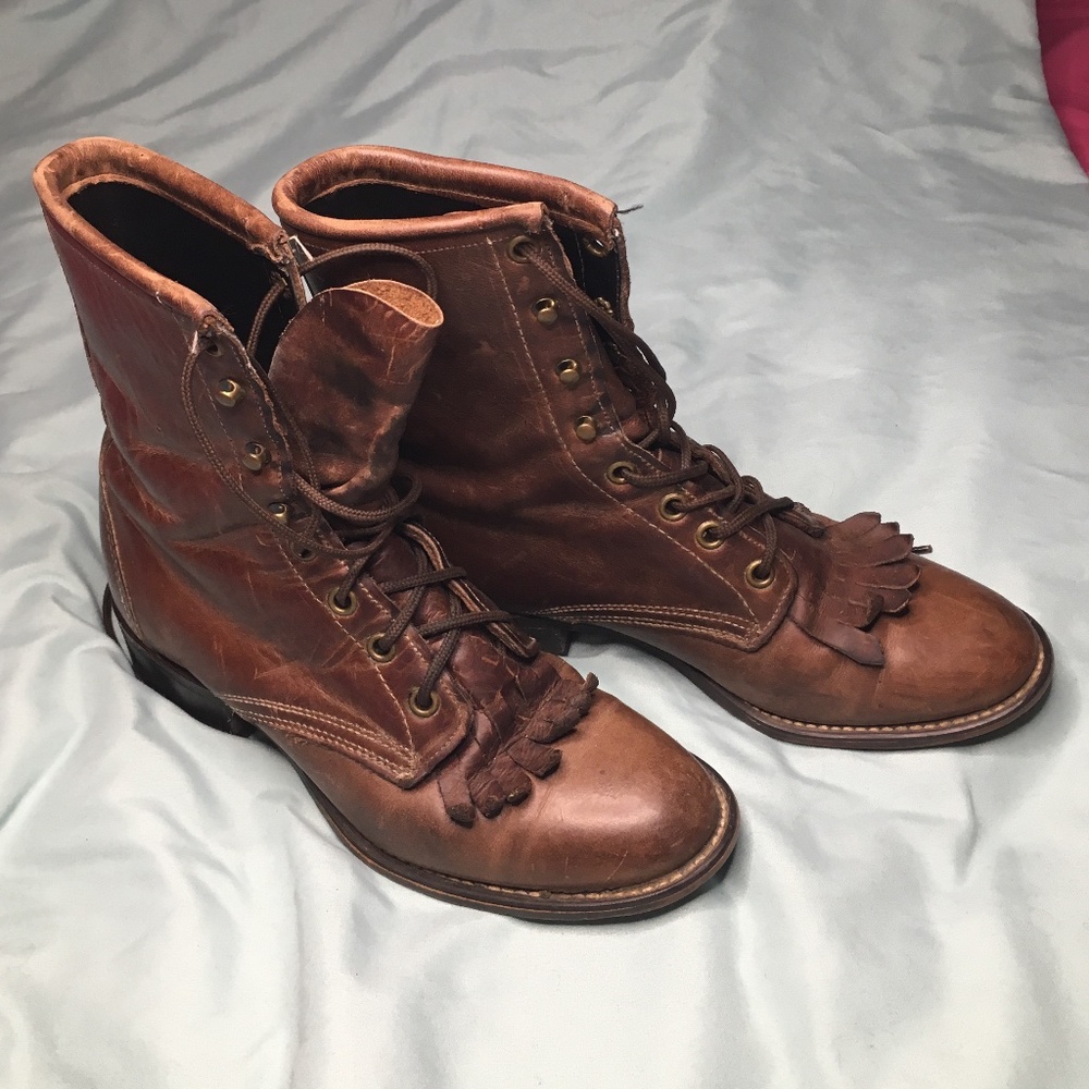 Leather boots